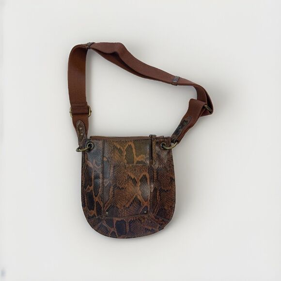 Time and Tru Handbags - Time and Tru's Bentley Small Crossbody Shoulder Bag Purse Faux Snakeskin Pattern